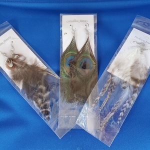 Fashion Jewelry Feather Peacock Earrings